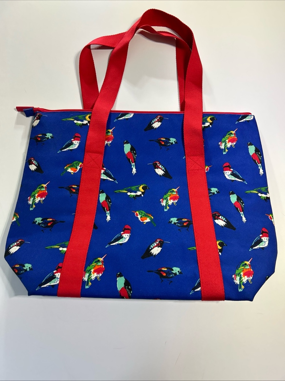 Vera Bradley Large Insulated Cooler Tote Mini Tody Birds Blue Retired Print‎ - Picture 4 of 9